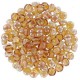 Czech 2-hole Cabochon beads 6mm Crystal Apricot Medium